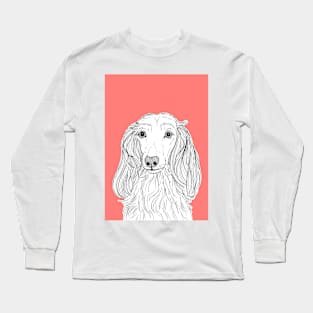 Long Haired Dachshund Portrait Long Sleeve T-Shirt